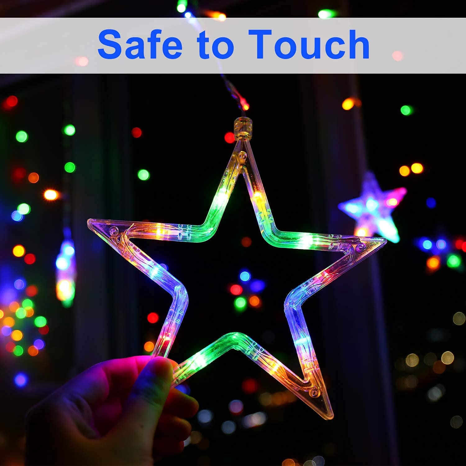 Festive Fantasy 25m Multicolored Star Curtain