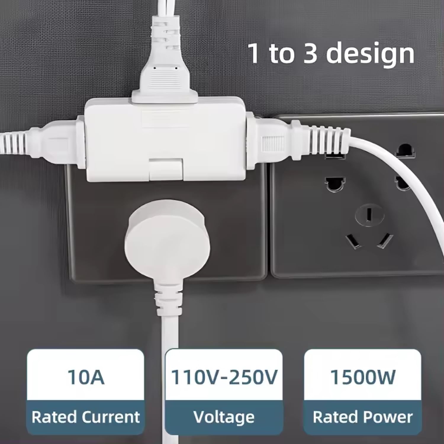 3 in 1 -180 Degree Rotatable Wireless Mini Slim Outlet Adapter