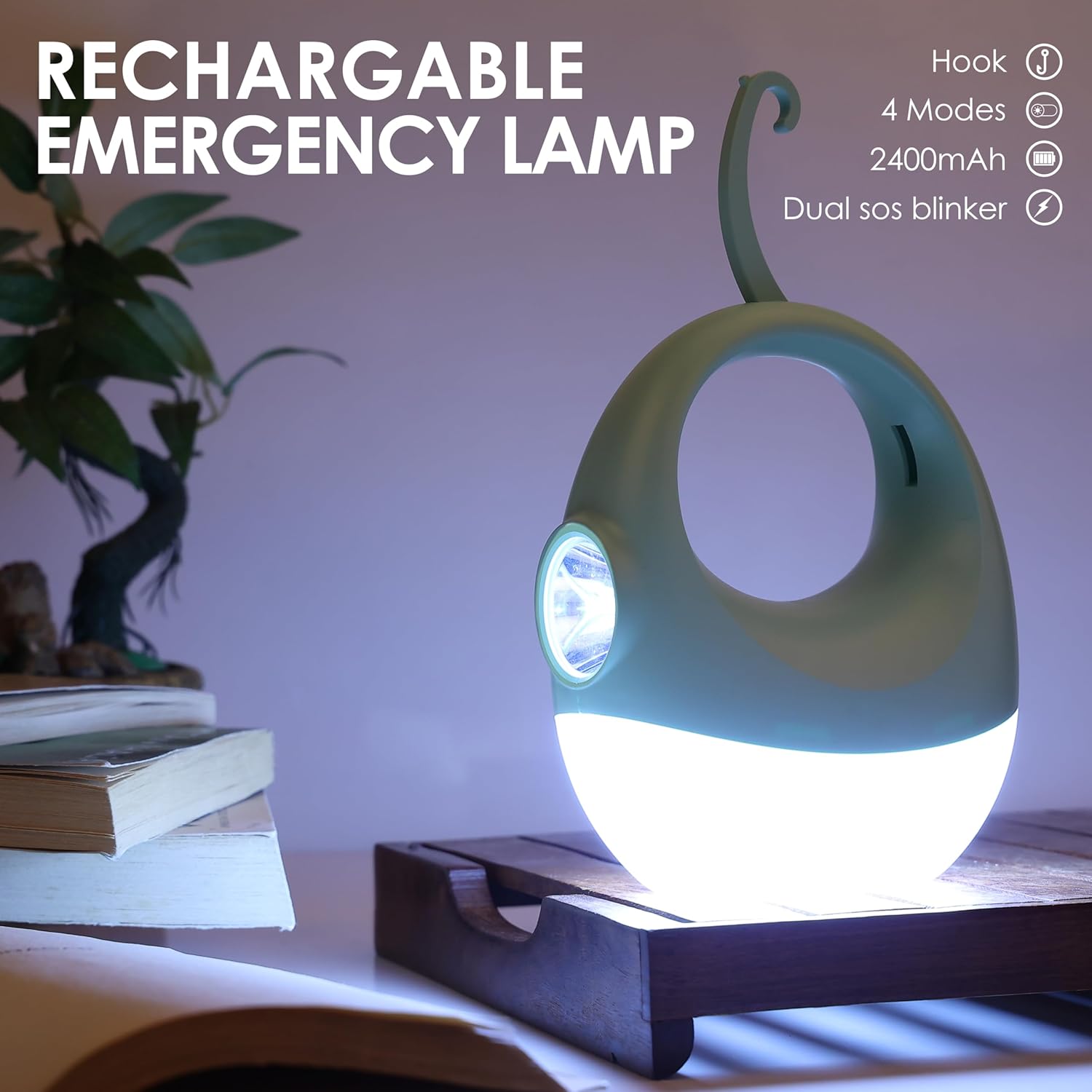 Gesto 20W Emergency Lights Rechargable – Portable Led Light With Adjustable Brightness| Laltern Lamps Upto 8 Hrs Backup |Wall Hanging Battery Operated light | Indoor Outdoor Use Trekking,Camping Light