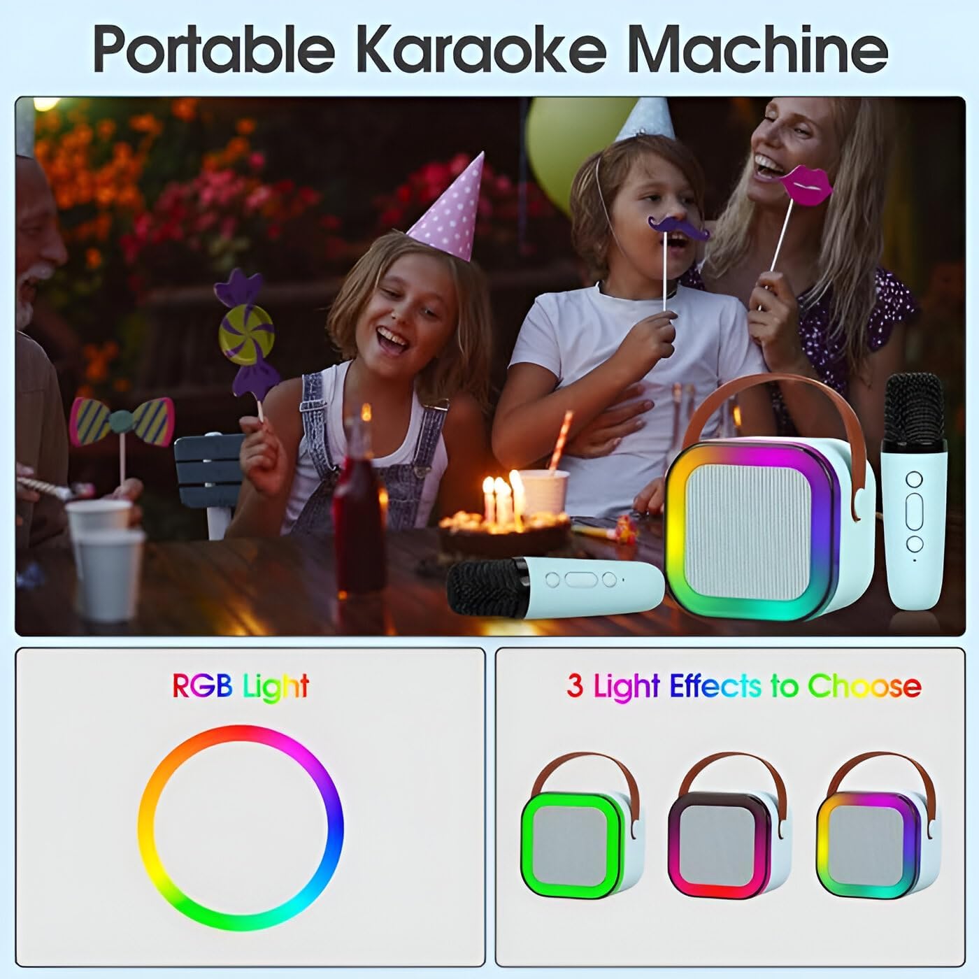 Audiaura 10w Mini Karaoke Machine with Wireless Mic