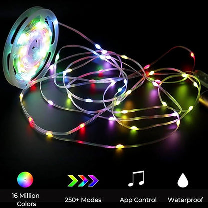 8m Waterproof LED Fairy Lights Music Sync