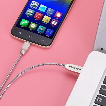 Marley Hudson Charging  Cable for Any Micro USB Supported Devices - Silver