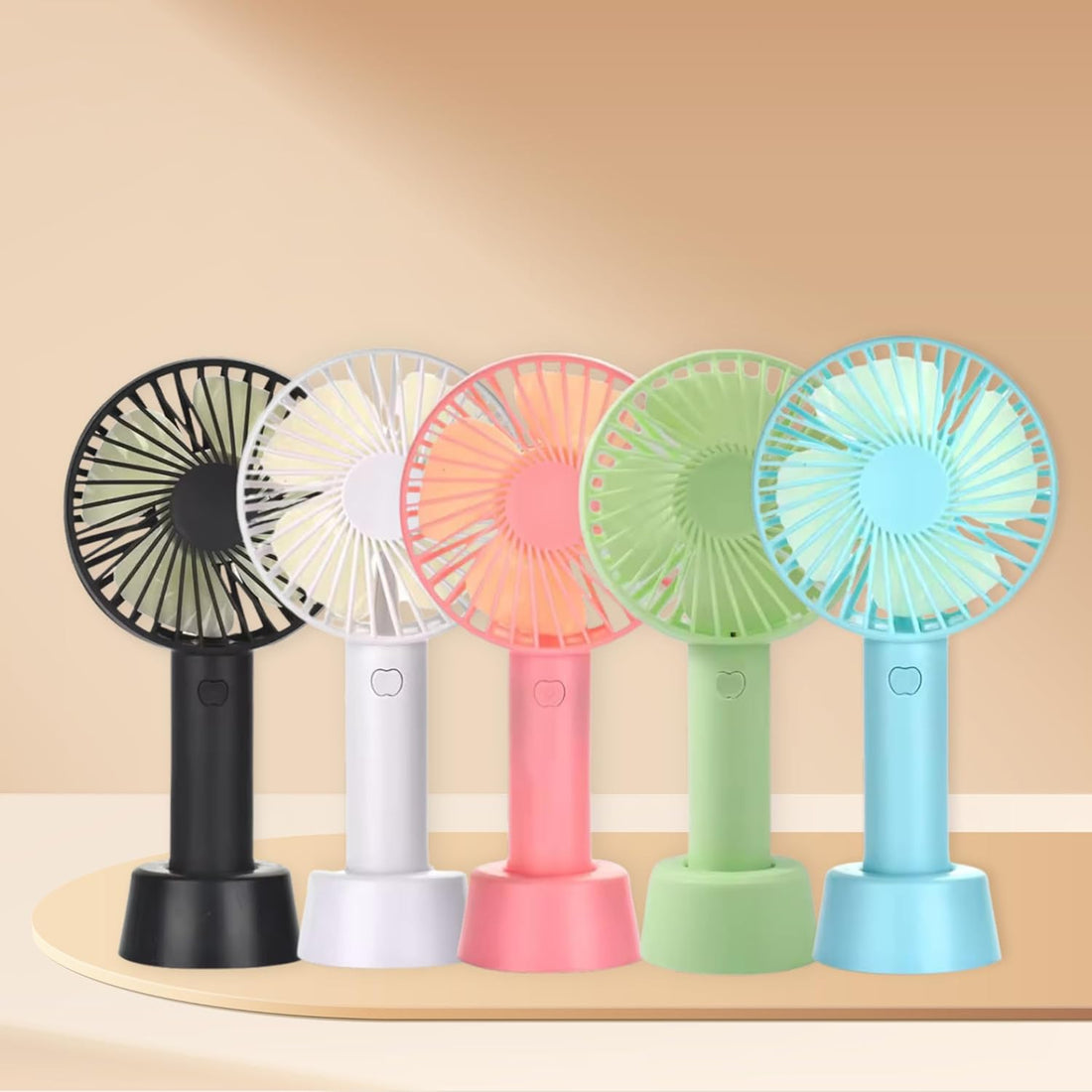 One94Store Mini Portable Hand Fan, Usb Fan Portable High Speed Built-in Rechargeable Battery Operated Summer Cooling Table Fan with Stand For Home Office Indoor Outdoor Travel (Assorted Color)