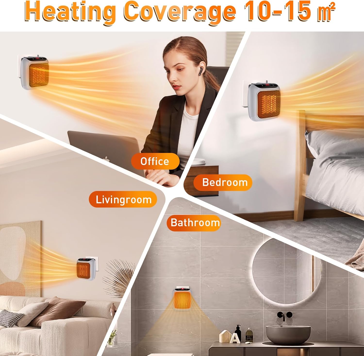 800W Plug-In Mini Personal Heater