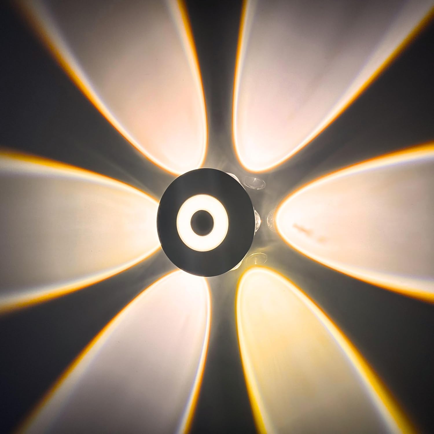 Volt Vision 6 Way Profile LED Indoor & Outdoor Lamp Up/Down Right/Left Elevation Light Rustproof & Water Resistant Aluminum Body Black Elevation Light Outdoor Lamp (6 Way Profile Warm White)