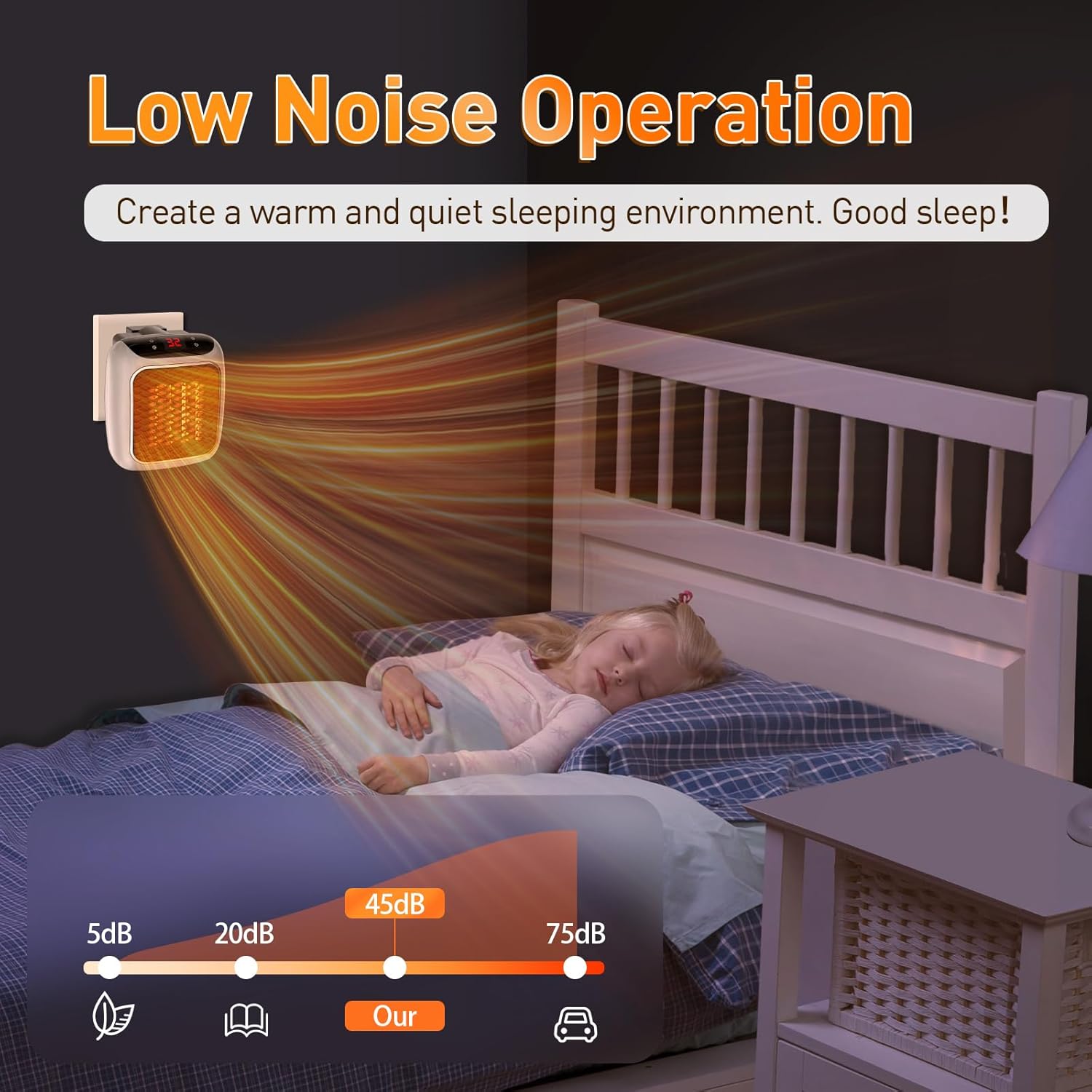 800W Plug-In Mini Personal Heater