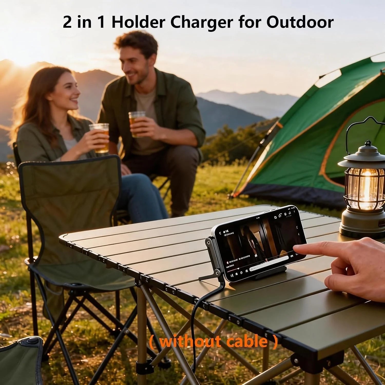 ChargeNest 240W USB-C PD Fast Charging Adapter with Foldable Adjustable Phone Stand