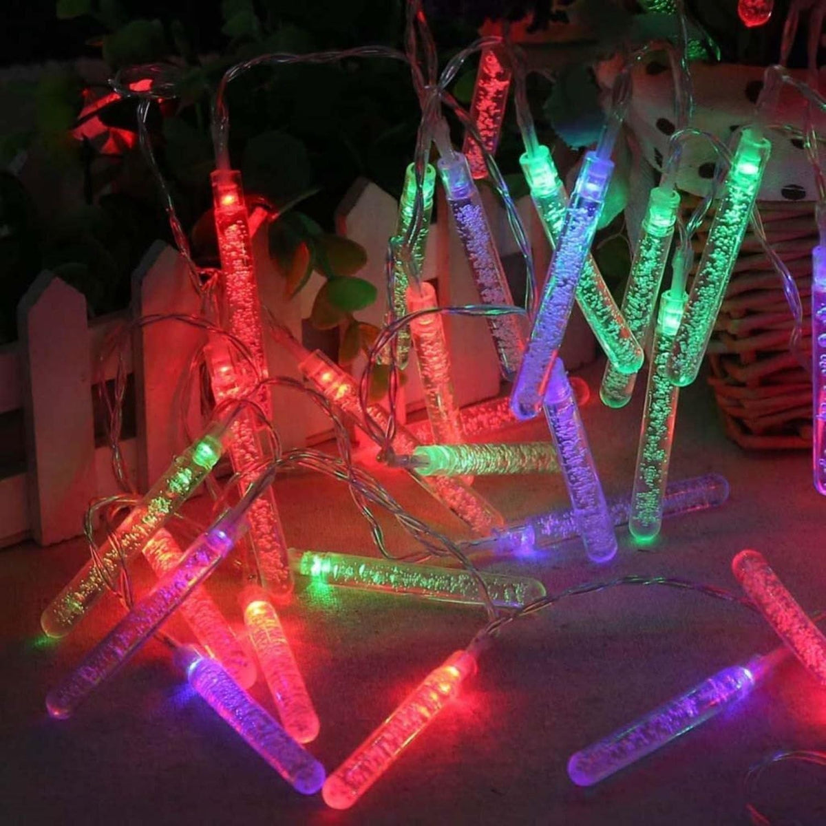OSH DECORS Test Tube Bubble LED String Lights | 50 Tubes | Multicolour Copper Wire Fairy Lights | Quirky Décor for Home, Parties & Festivals