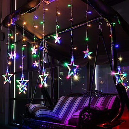 Festive Fantasy 25m Multicolored Star Curtain