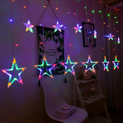 Festive Fantasy 25m Multicolored Star Curtain
