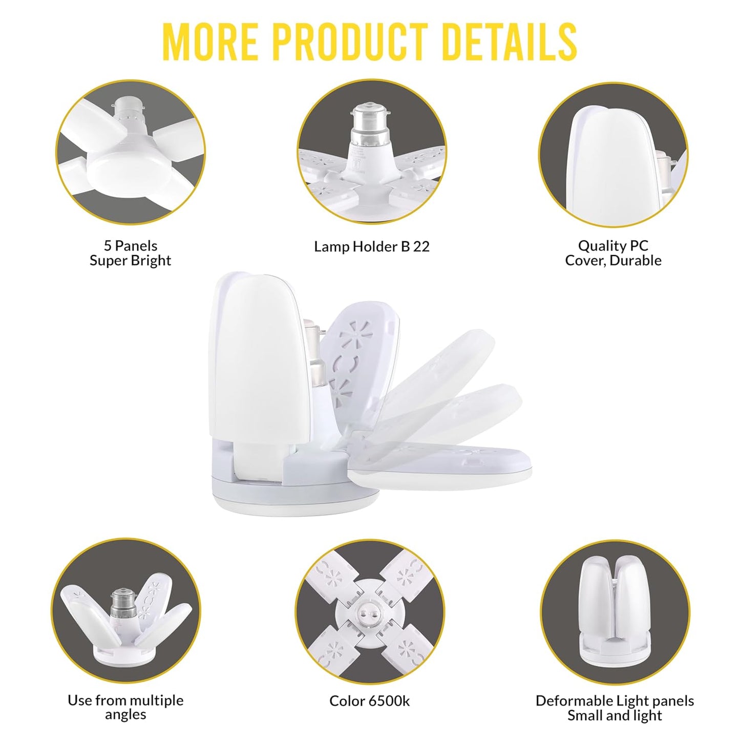 15W Fan Shape Led Bulb Upto 855% Energy Saving Ceiling Bulb Lights