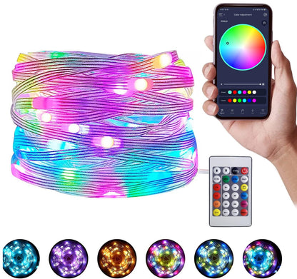 8m Waterproof LED Fairy Lights Music Sync