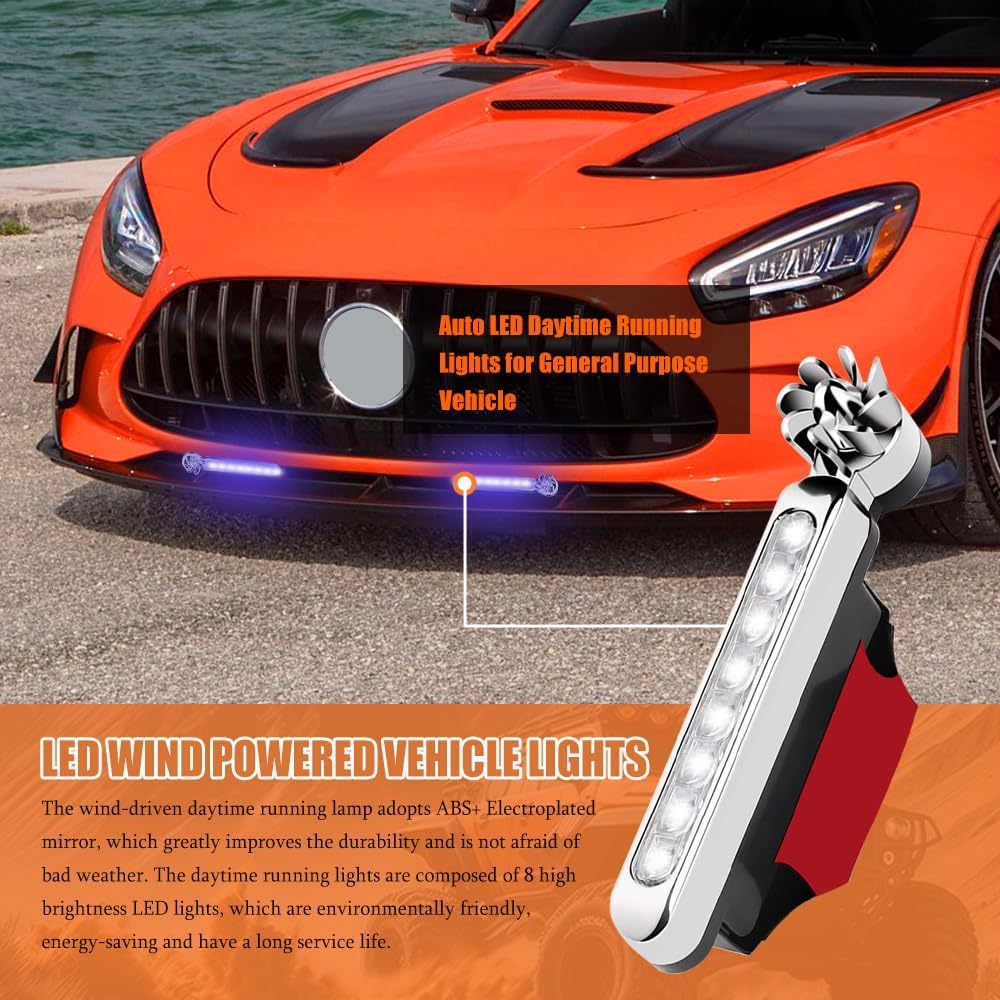 LED Wind Powered Vehicle Lights Car Lamp