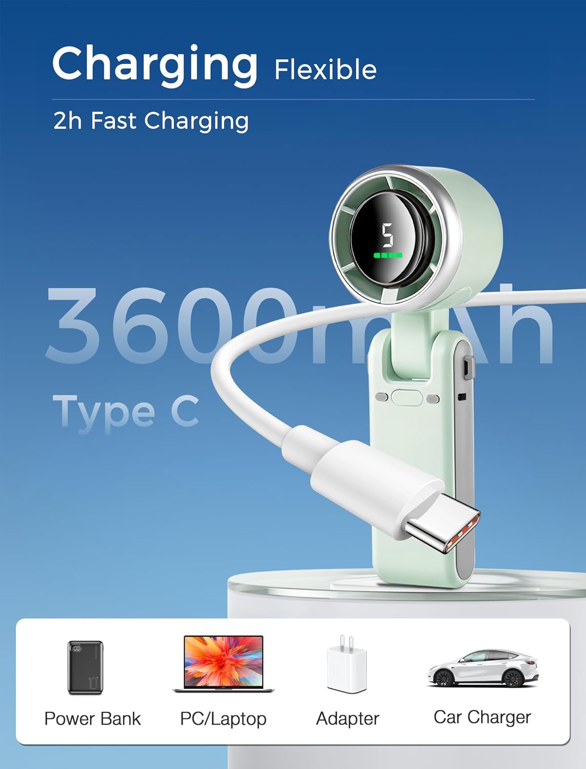 Vento Mini Fan – Foldable Turbo Cooling Fan