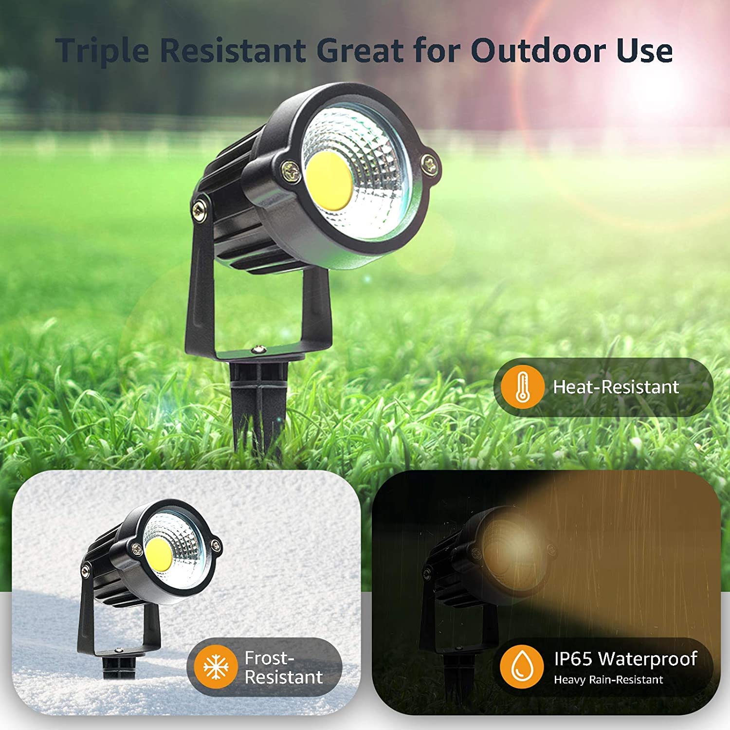 7W Warm White Spike Garden Light – Aluminium Body