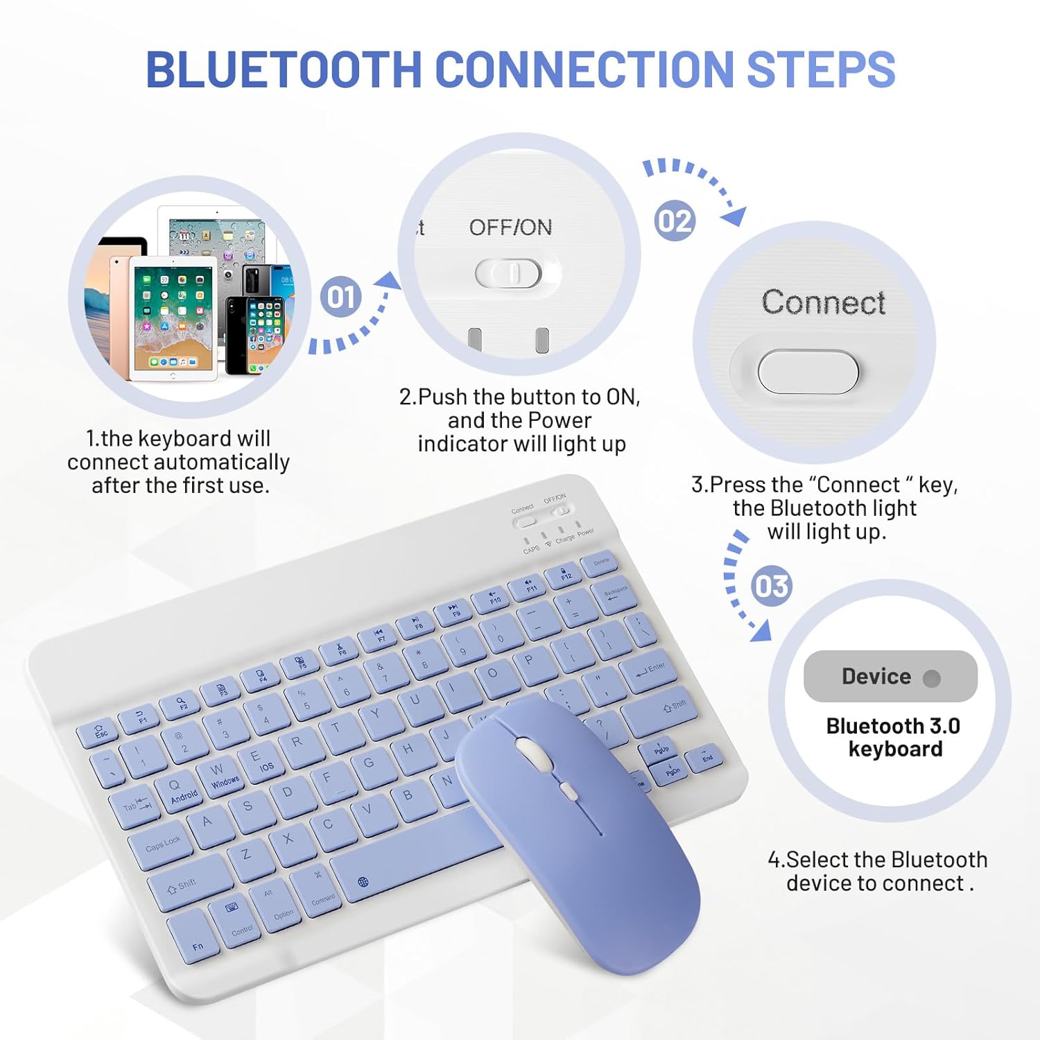 Mini Bluetooth Keyboard and Mouse Combo
