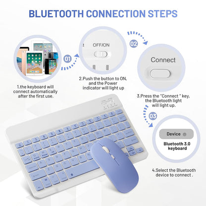 Mini Bluetooth Keyboard and Mouse Combo