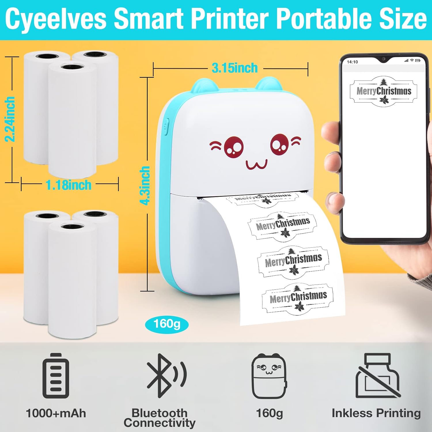 Mini Pocket Printer Gifts for kids Thermal