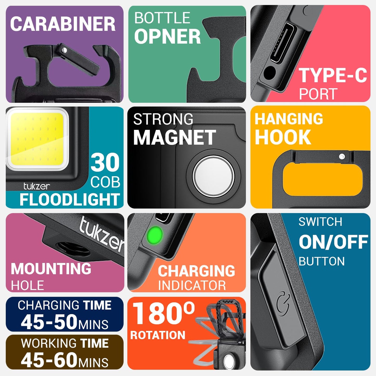 Multifunctional Keychain Mini LED Light