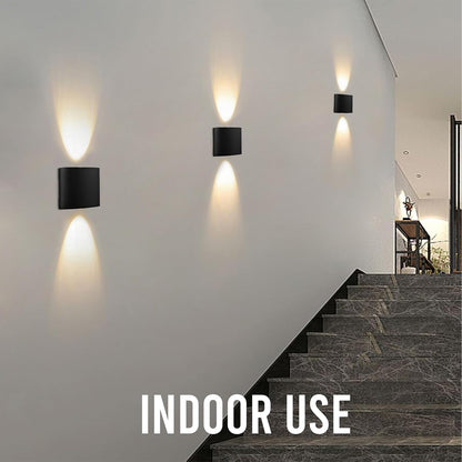 Gesto 2W Waterproof Led Wall Light for Home Decoration – Up Down 2-Way LED Wall Lamp | IP65 Outdoor Fancy Wall Lights for Balcony,Gate,Elevation,Garden,Patio | Decorative Wall Mount Light -Pack of 1