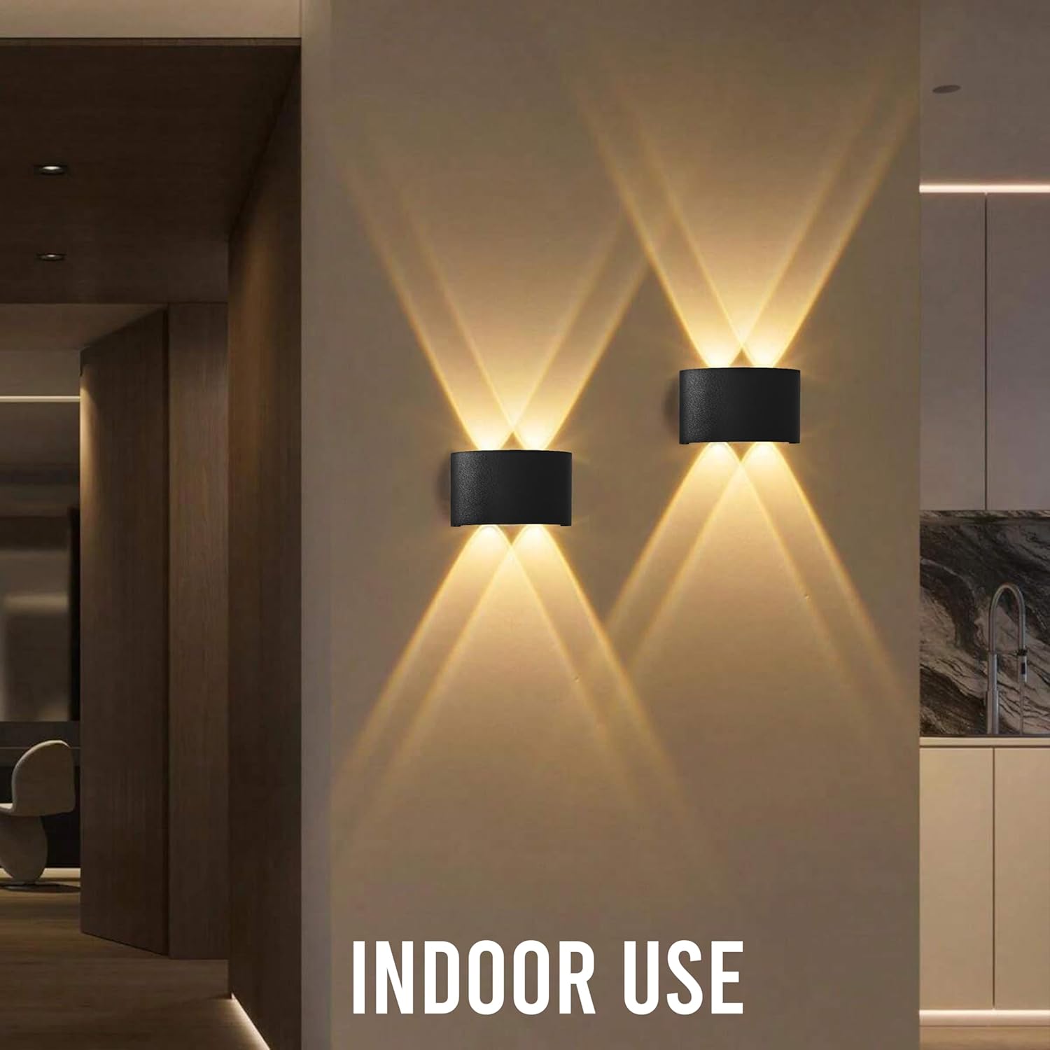 Gesto 4W Waterproof Led Wall Light for Home Decoration – Up Down 2-Way LED Wall Lamp | IP65 Outdoor Fancy Wall Lights for Balcony,Gate,Elevation,Garden,Patio | Decorative Wall Mount Light -Pack of 1