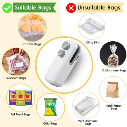 Rechargeable Mini Sealing Machine Heat Vacuum Sealer
