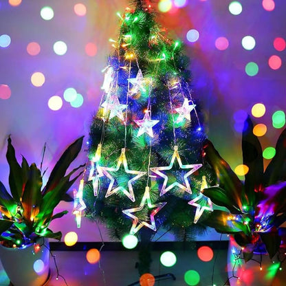 Festive Fantasy 25m Multicolored Star Curtain