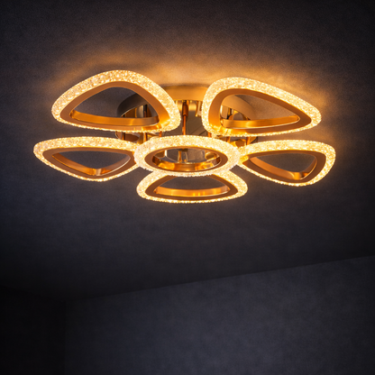 Triangular Petal LED Jhumar – 500mm (20 Inch)