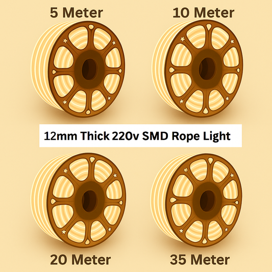12MM THICK 220V SMD Warm Neon Rope Light