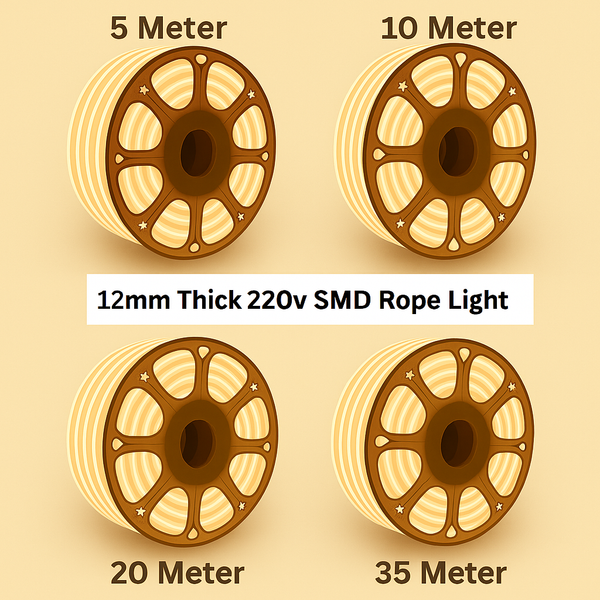 12MM THICK 220V SMD Warm Neon Rope Light