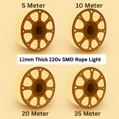12MM THICK 220V SMD Warm Neon Rope Light