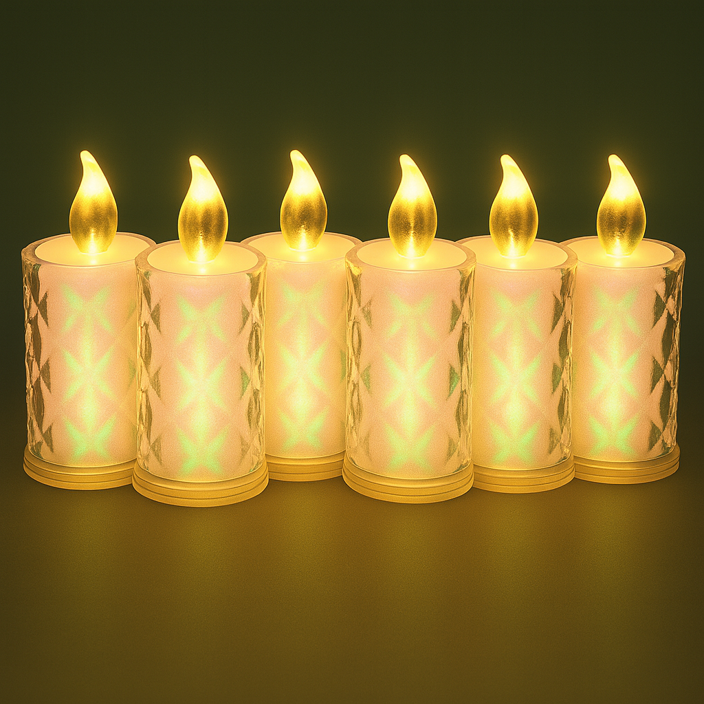 CandleAura™ LED Tealight Set – Realistic Flame, Cozy Vibes, Zero Cleanup
