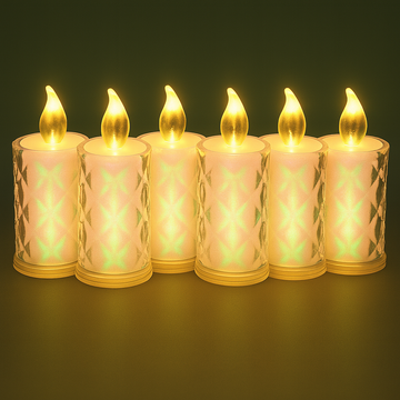 CandleAura™ LED Tealight Set – Realistic Flame, Cozy Vibes, Zero Cleanup