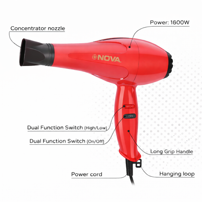1800W Professional Hair Dryer