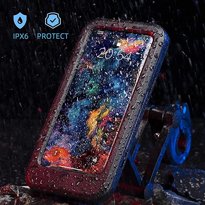 Bike Phone Holder Waterproof Mobile Phone Case for Bike Universal Motorcycle Phone Mount Bicycle Handlebar with Sensitive Touch Screen Fit Below 7.2 Smartphone