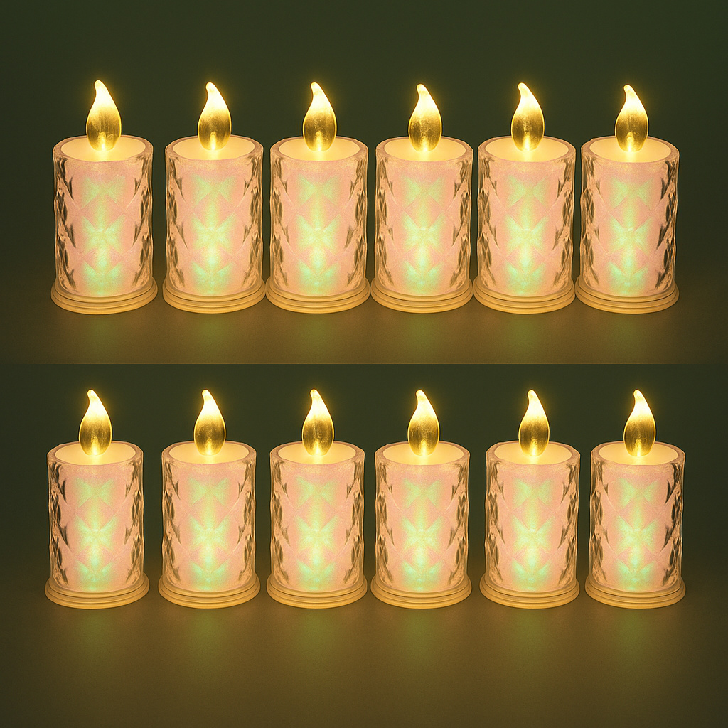 CandleAura™ LED Tealight Set – Realistic Flame, Cozy Vibes, Zero Cleanup