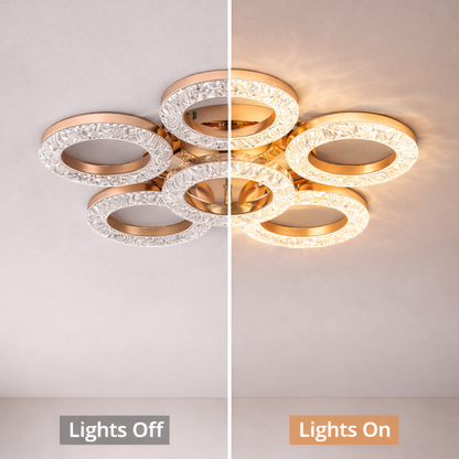 LED Crystal Ring Jhumar — 500mm (20 inch)