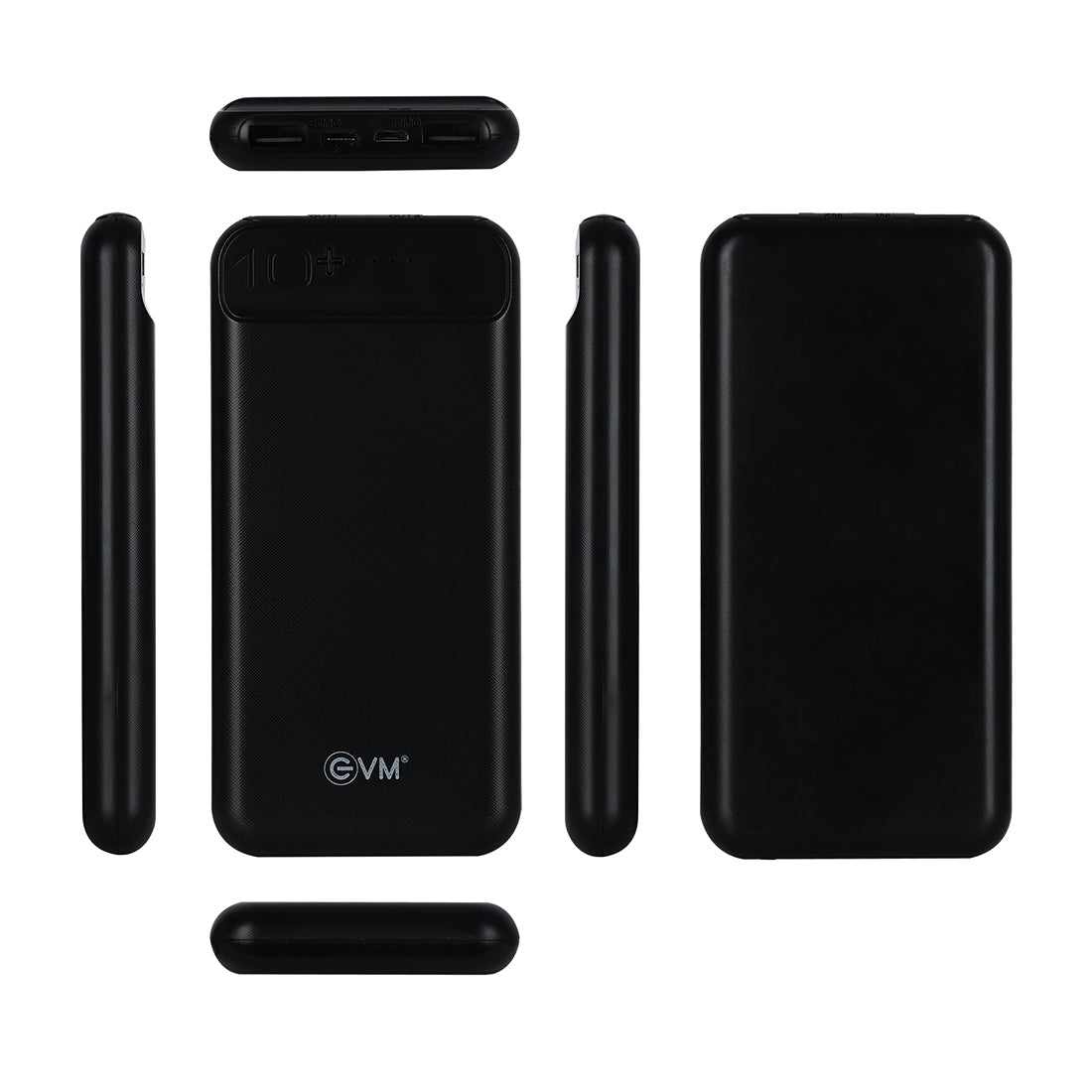 EVM Encharge Lithium_Polymer Power Bank 10000mAh with Micro USB Cable Compatible with All Kind of Smartphone and Other Devices (Black)