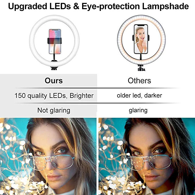 RGB LED Soft Ring Light 10Inch, RGB Flash Ring Light for Camera Smartphone YouTube Video Shooting and Makeup
