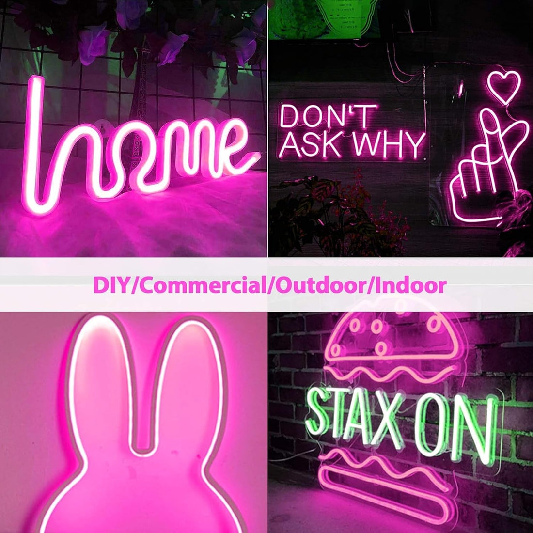 12MM THICK 220V SMD Pink Neon Rope Light