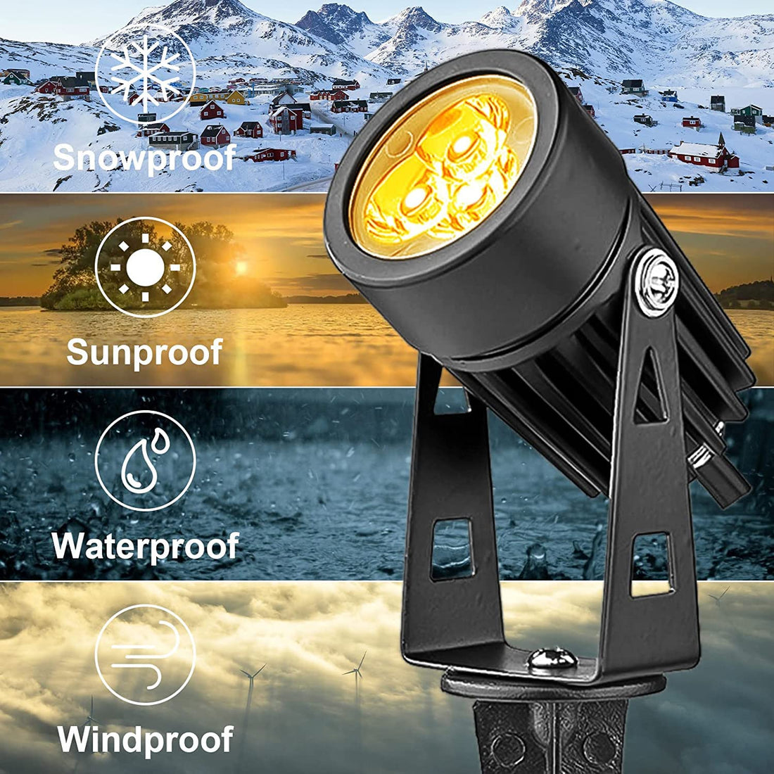 7W Warm White Spike Garden Light – Aluminium Body