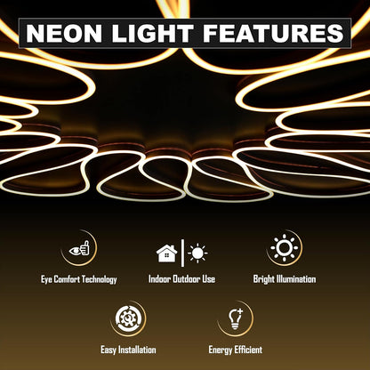 12MM THICK 220V SMD Warm Neon Rope Light