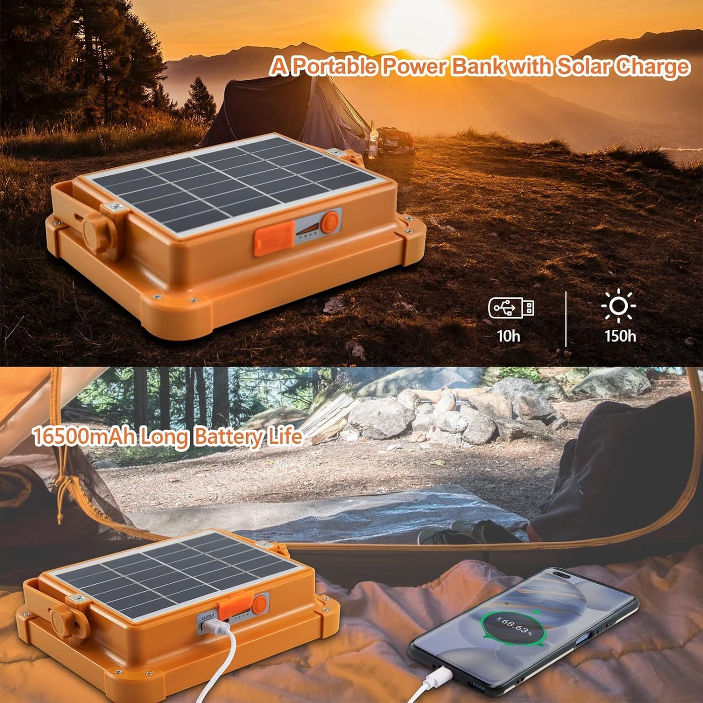 100W Solar Light Outdoor Waterproof LED Rechargeable