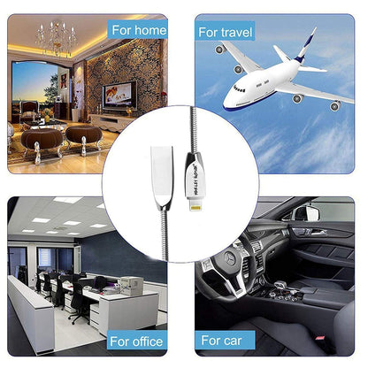 Marley Hudson Lightning USB Charging  Cable for iOS Devices (Silver) for Iphone / iPad