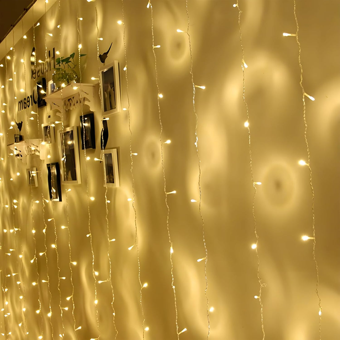 Luminary Elegance: Warm White LED Pixel Serial String Jharna Light (6ft x 10 Lines) - An Enchanting Fairy Light Decor for Diwali and Home Interiors