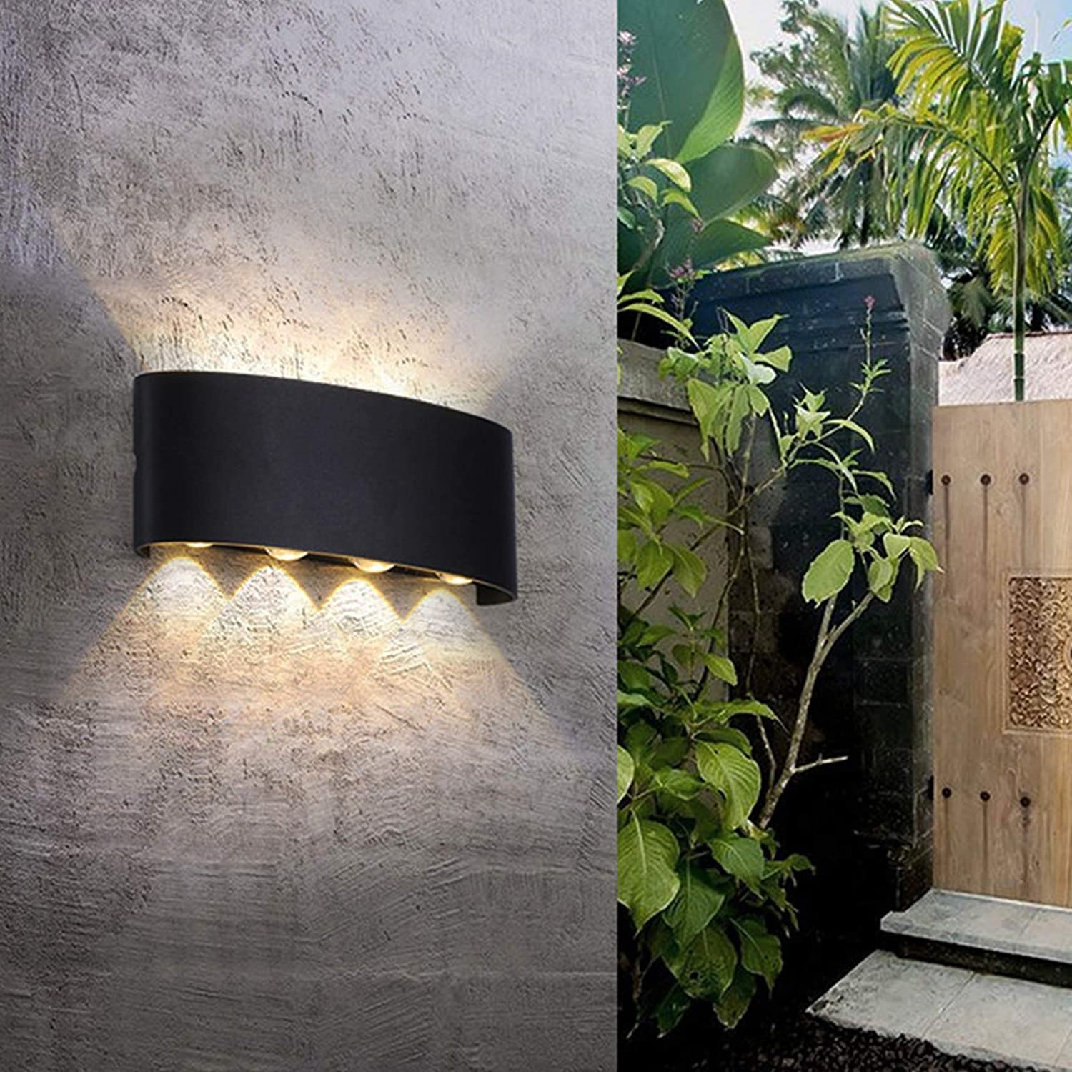 Groeien Modern Wall Lamp 8W Indoor Up Down Wall Light Light Hallway Wall Sconce for Home-Warm White (1)(wired_electric, Aluminium)