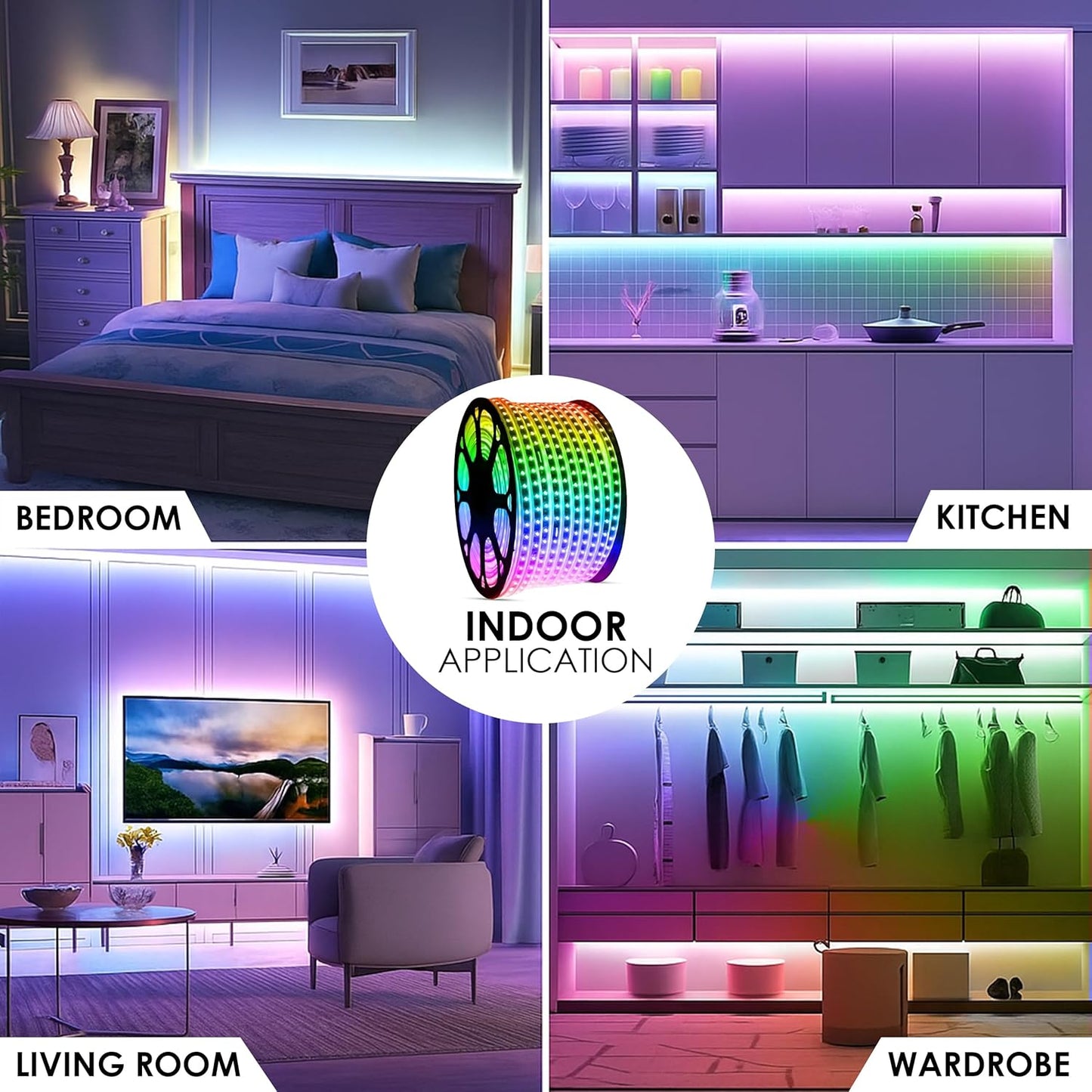 Multicolour Ambient Rope Light - 5m / 30m / 45m / 50m / 100m