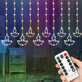 Gesto 10 Diya Curtain Lights – 111 SMD LED Warm White Fairy Lights with 8 Flashing Modes | AC Powered Diya Lights for Home,Balcony,Mandir, Pooja Room,Wedding,Diwali Decoration & Festival Decor (11 Ft)