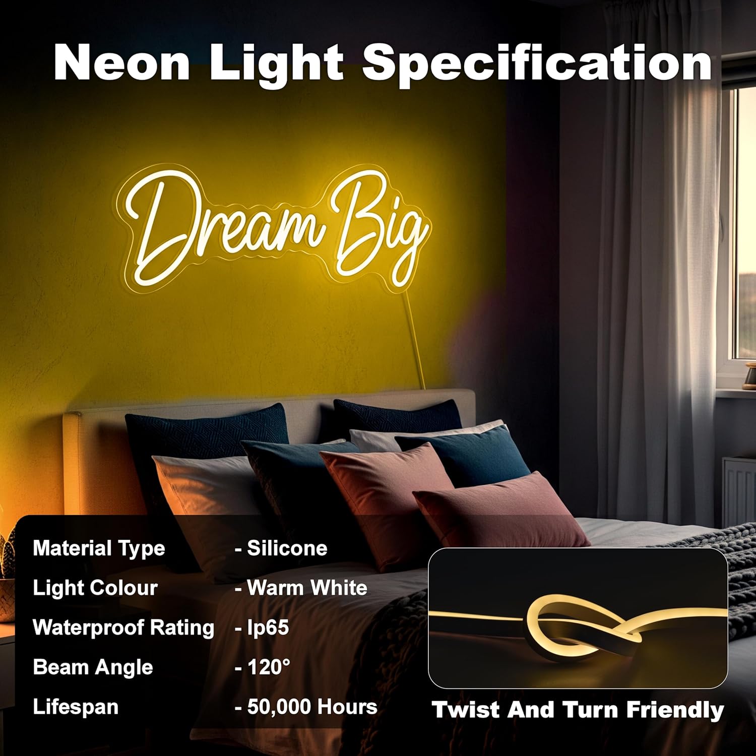 12MM THICK 220V SMD Warm Neon Rope Light