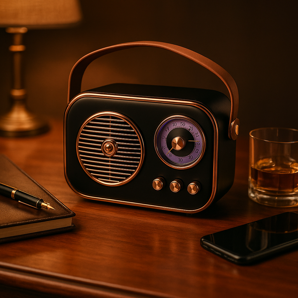 SonicOrb™ RetroWave – 15W Bluetooth Speaker with Deep Bass